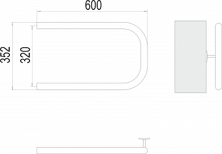 П-обр AISI 32х2 320х600 Полотенцесушитель  TERMINUS Курган - фото 3