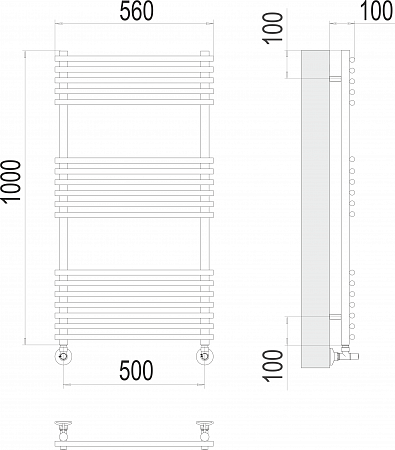 Ватра П18 500х1000 Полотенцесушитель  TERMINUS Курган - фото 3