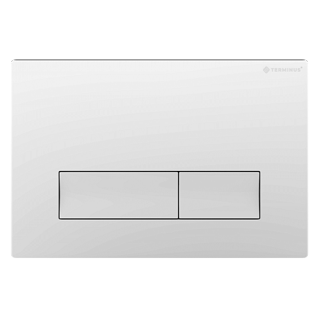 Клавиша смыва для инсталляции Terminus Classic кнопка прямоугольник цвет белый Курган - фото 1