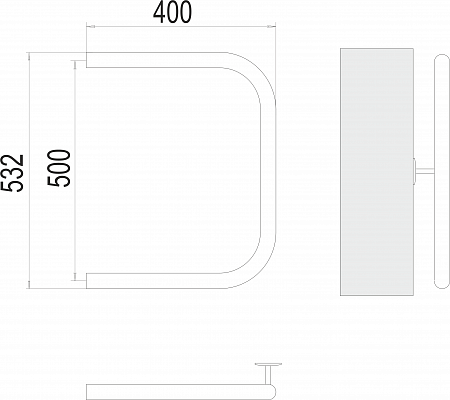 П-обр AISI 32х2 500х400 Полотенцесушитель  TERMINUS Курган - фото 3